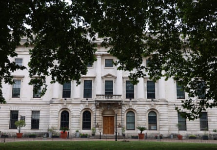Imposing four-storey building seen from the front