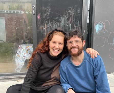Nomi and Daniel Kaltmann at home, where they live with their five children