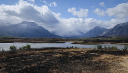 Scorched earth in Waterton Lakes national park in 2017.