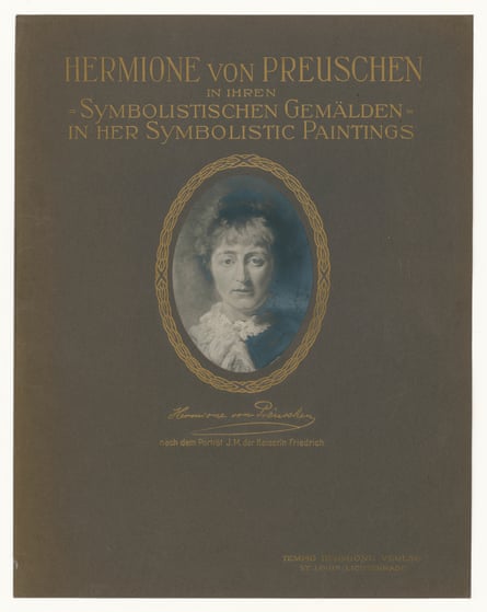 The cover of an exhibition catalogue featuring a portait of Hermione von Preuschen