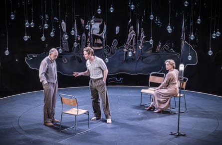 Richard Schiff, Damien Molony and Alex Kingston in Copenhagen at Hampstead theatre, London.