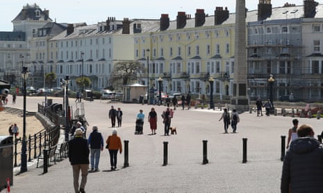 The coastal resort of Llandudno, Wales, which will be able to reopen holiday accommodation from Monday.