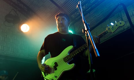 Kevin Garcia on stage with Grandaddy in Edinburgh this March.