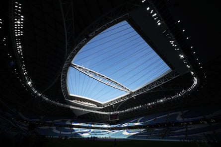 A view inside the Al Janoub Stadium