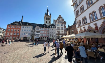 The Hauptmarkt square in Trier, Germany’s oldest city.