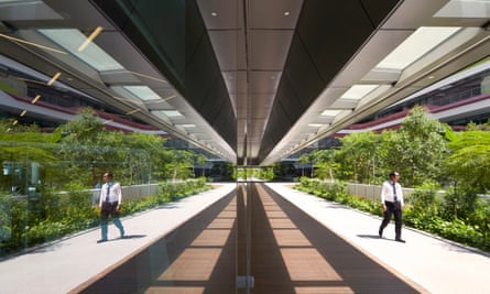 A canopied walkway at the Singapore University of Technology and Design.