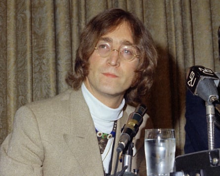John Lennon at a press conference in New York in 1968.