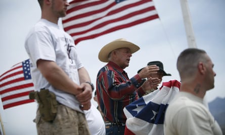 Rancher Cliven Bundy, who was released from jail Monday, pictured near Bunkerville, Nevada.