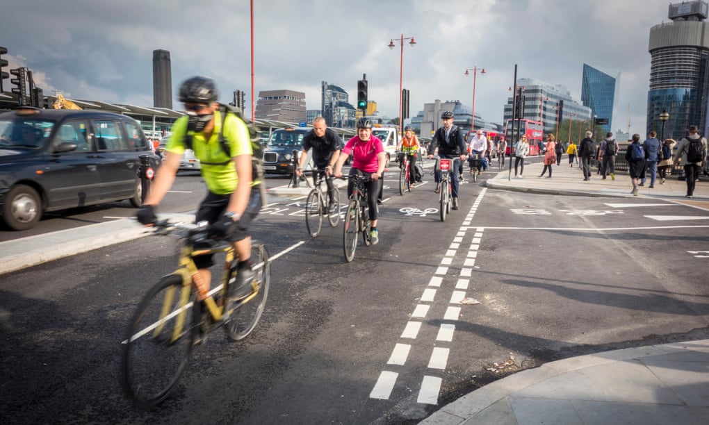 North-South Cycle Superhighway on Blackfriars Bridge, London, UK