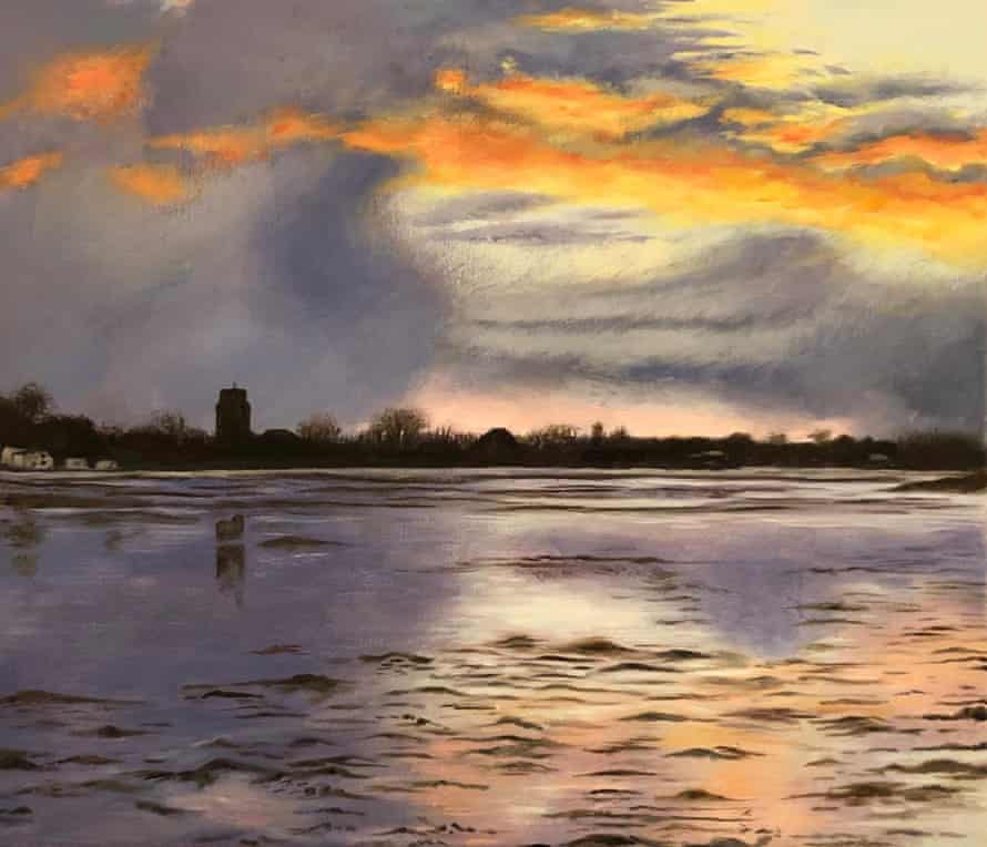 The estuary in Suffolk near where she lives.