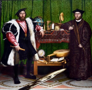Death is ever at one’s shoulder … The Ambassadors, with the stretched skull along the bottom, 1533. Photograph: Alamy Stock Photo