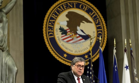 William Barr was invited to lunch with justice department officials on 8 June, the same day the DoJ received his ‘unsolicited’ memo about Robert Mueller’s Trump-Russia investigation.