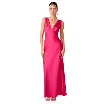 Omnes Casey Dress in Raspberry