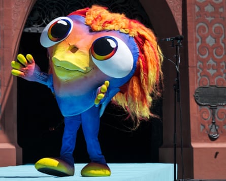 Lumo arriving for the opening ceremony of the Eurovision Song Contest in Base.