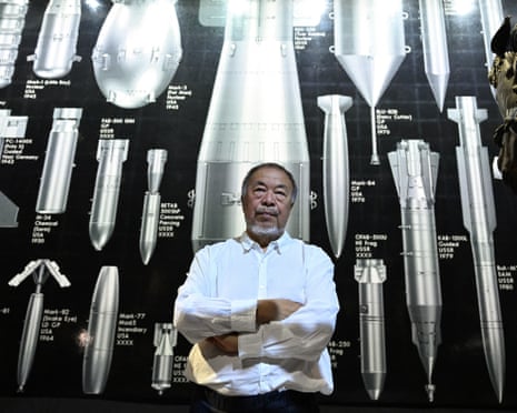 Ai Weiwei with History of Bombs in Manchester.