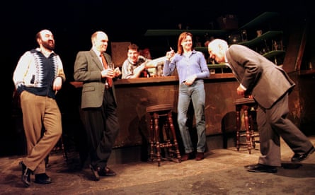 Kieran Ahern, Des McAleer, Brendan Coyle, Julia Ford and Jim Norton in Ian Rickson’s Royal Court production.