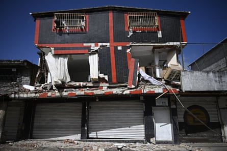 Badly damaged property.