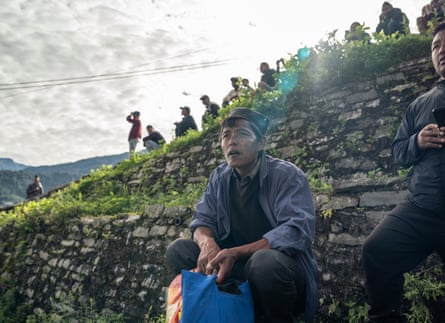 Chhiring Dorje, a 50-year-old farmer, was among those who managed to escape Syabru Besi, but five of his family are now missing