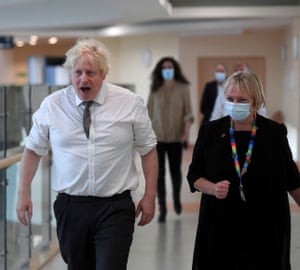 A source told the Guardian on Monday that Johnson had just left a meeting where he was speaking, was not in a clinical area, and put a mask on shortly afterwards.