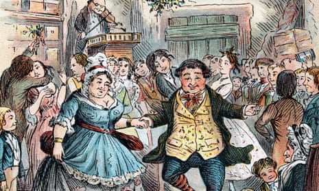 Illustration of Mr Fezziwig’s party from A Christmas Carol
