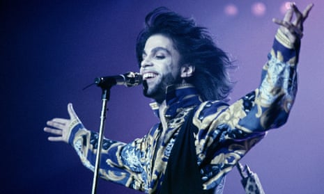 Prince in concert at Wembley, London, in 1990.