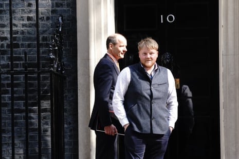 Kaleb Cooper, Jeremy Clarkson's farm manager and co-star of Clarkson's Farm reality TV show, arrives at No 10 for today's Farm to Fork food summit.