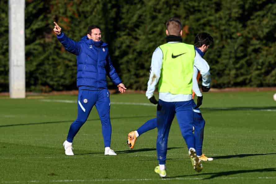 Frank Lampard during Chelsea training on Friday.