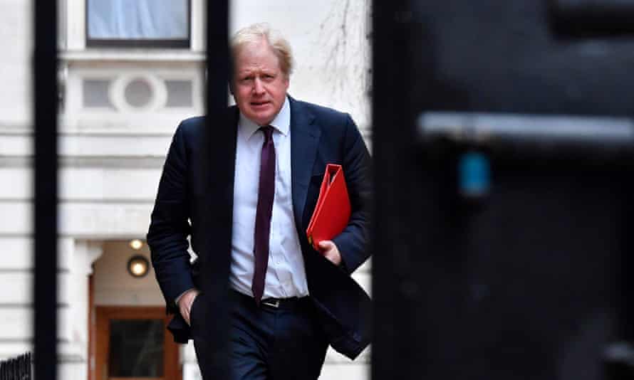 Boris Johnson arriving at Downing Street.