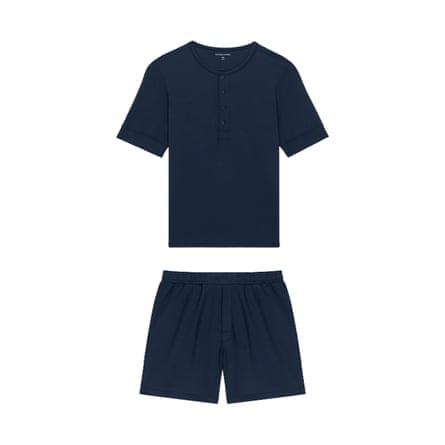 David Gandy Wellwear Premium Pyjama Henley Short Set