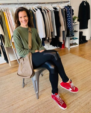 Personal trainer Jen Brown wearing preowned clothes