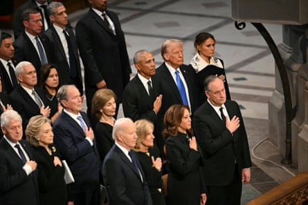 men and women standing
