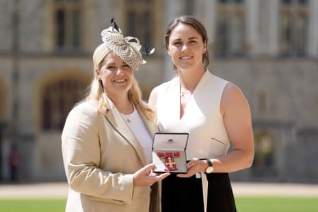 Katherine Sciver-Brunt after getting her OBE at Windsor castle yesterday.