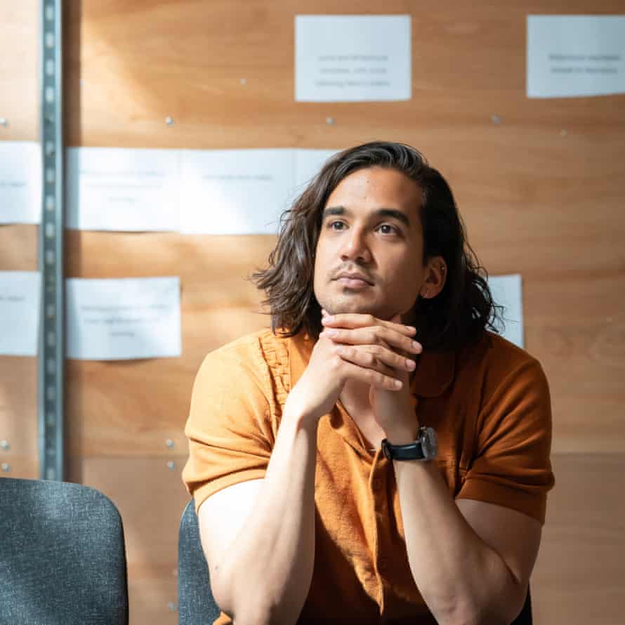Curtis in rehearsals for Britannicus at the Lyric Hammersmith Theatre.