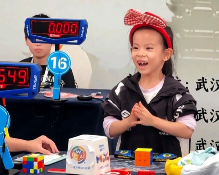 Six-year-old Chinese girl ‘sets new women’s Rubik’s Cube world record’