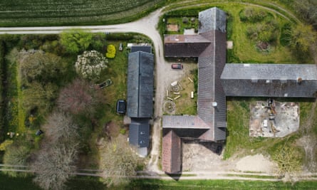 Overhead view of art institute Kunstrum Fyn on the isle of Funen in Denmark where Tårup Dark Sky festival will be held