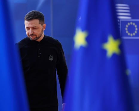 Ukraine's President Volodymyr Zelenskyy arrives for an EU Summit at the European Council building in Brussels earlier this year.