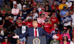 Donald Trump speaks at a campaign rally at the BOK Center, on 20 June in Tulsa, Oklahoma.