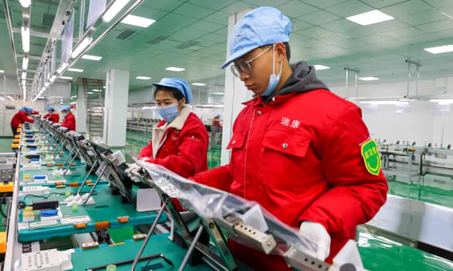 A computer factory in Jiangxi province in south-east China