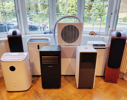 Group test shot of air conditioners tested