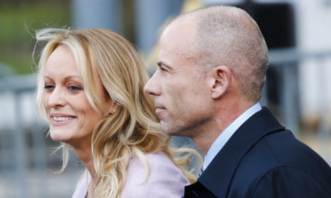 Stormy Daniels and Michael Avenatti, before she dropped him as her lawyer.