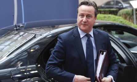 David Cameron arrives for a European summit in Brussels.