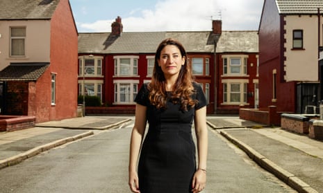 Luciana Berger on a street in Liverpool 