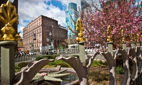 Cooper UnionA cherry tree blossoms in a park enclosure near Cooper Union’s 1858 Foundation Building, left, Thursday, April 23, 2015, in New York. Cooper Union for the Advancement of Science and Art, which produced alumni like Thomas Edison and World Trade Center planner Daniel Libeskind while remaining tuition-free for generations, is awaiting the results of a probe that could expose financial mismanagement and tarnish its reputation. (AP Photo/Bebeto Matthews)