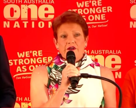 I'm going to leave you some landmines': Pauline Hanson sends SA premier a message amid jubilant supporters | One Nation | The Guardian
