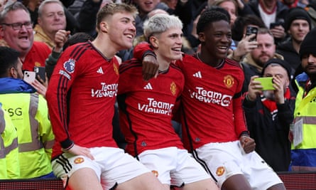 Young players Rasmus Højlund, Alejandro Garnacho and Kobbie Mainoo have been key to United’s improved form.