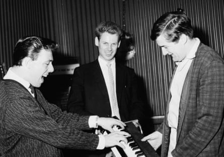 Flick, centre, with Les Reed and Mike Peters at the Room at the Top club in Ilford, Essex, where they were supporting Adam Faith, in 1961.