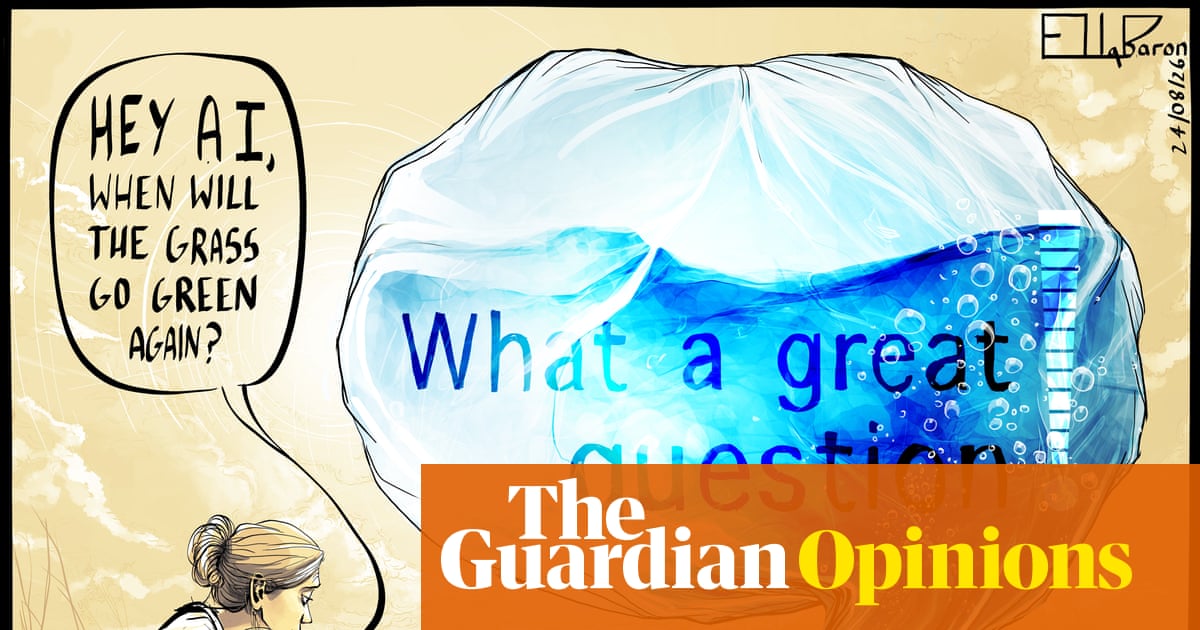 Ella Baron on AI and the drought – cartoon