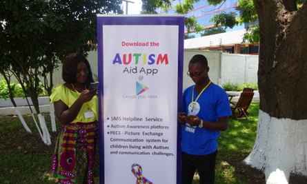 Alice Amoako and Solomon Avemegah, founders of the Autism Aid App.
