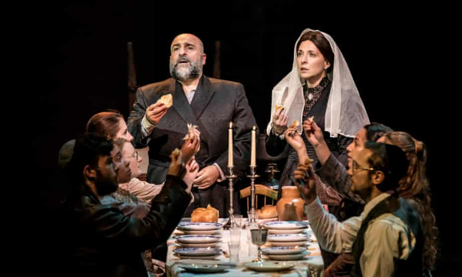 Tracy Ann Oberman, right, with Omid Djalili in Fiddler on the Roof.