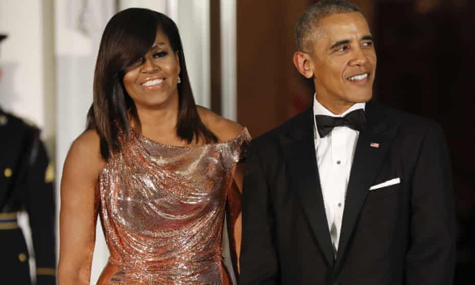 Former US president Barack Obama and former first lady Michelle Obama